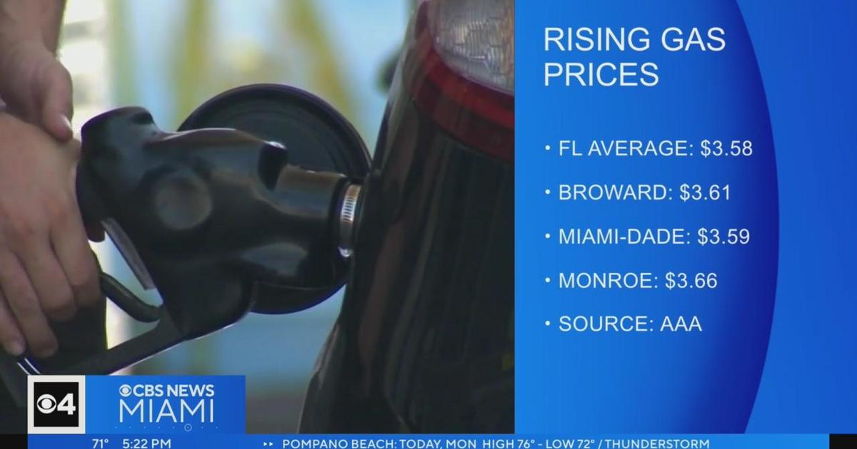 Florida Gas Prices Jumped More Than A Dime Last Week Cbs Miami