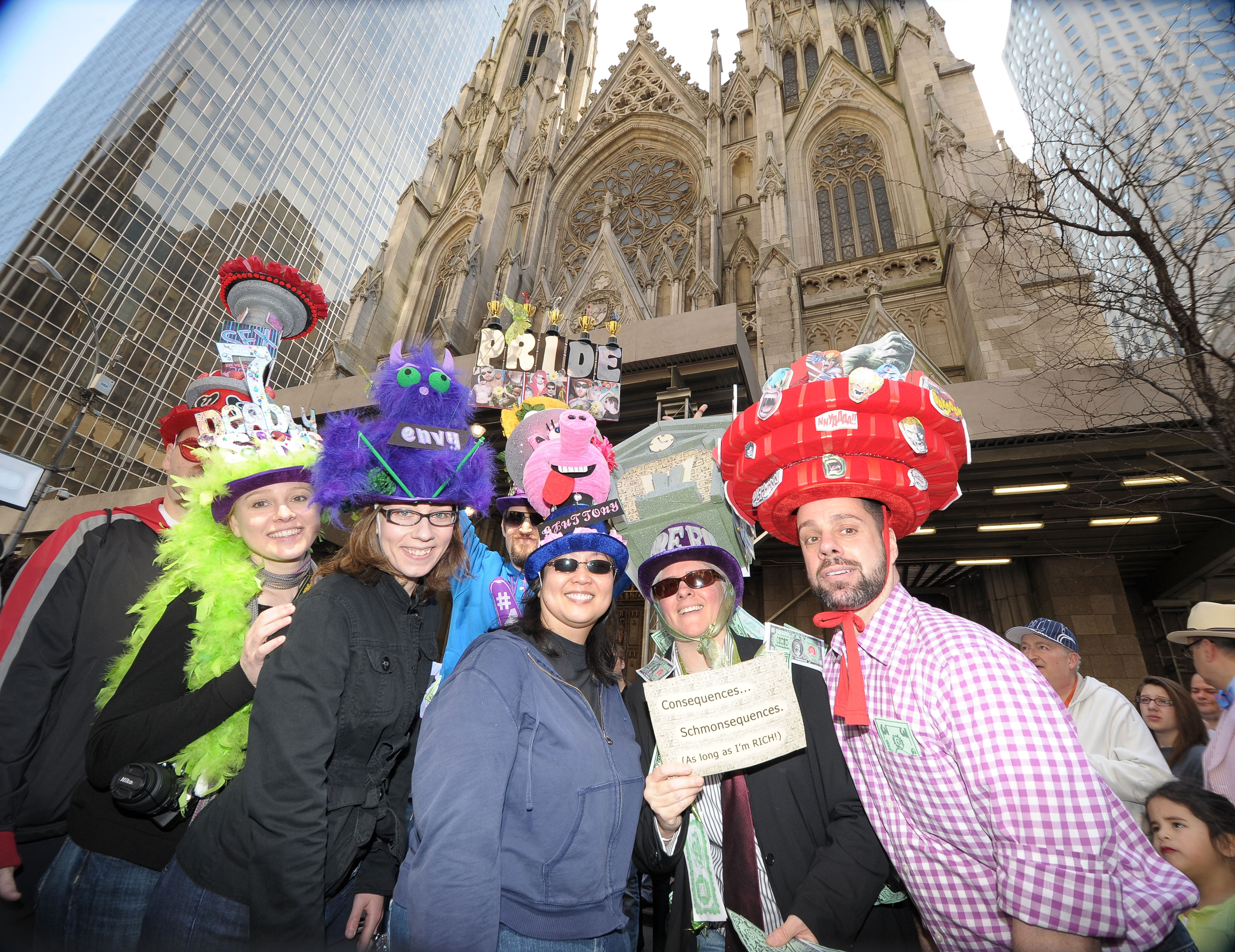 New Yorkers Show Off Their Holiday Fashions At Annual Easter Parade 
