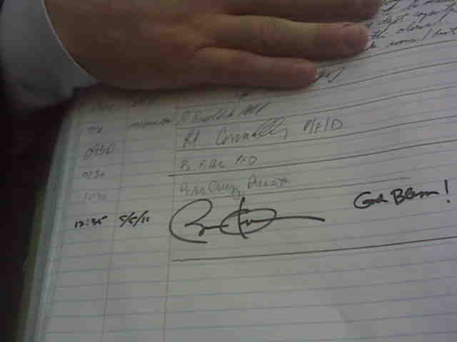 President Obama Signs Log Book At 1st Precinct  