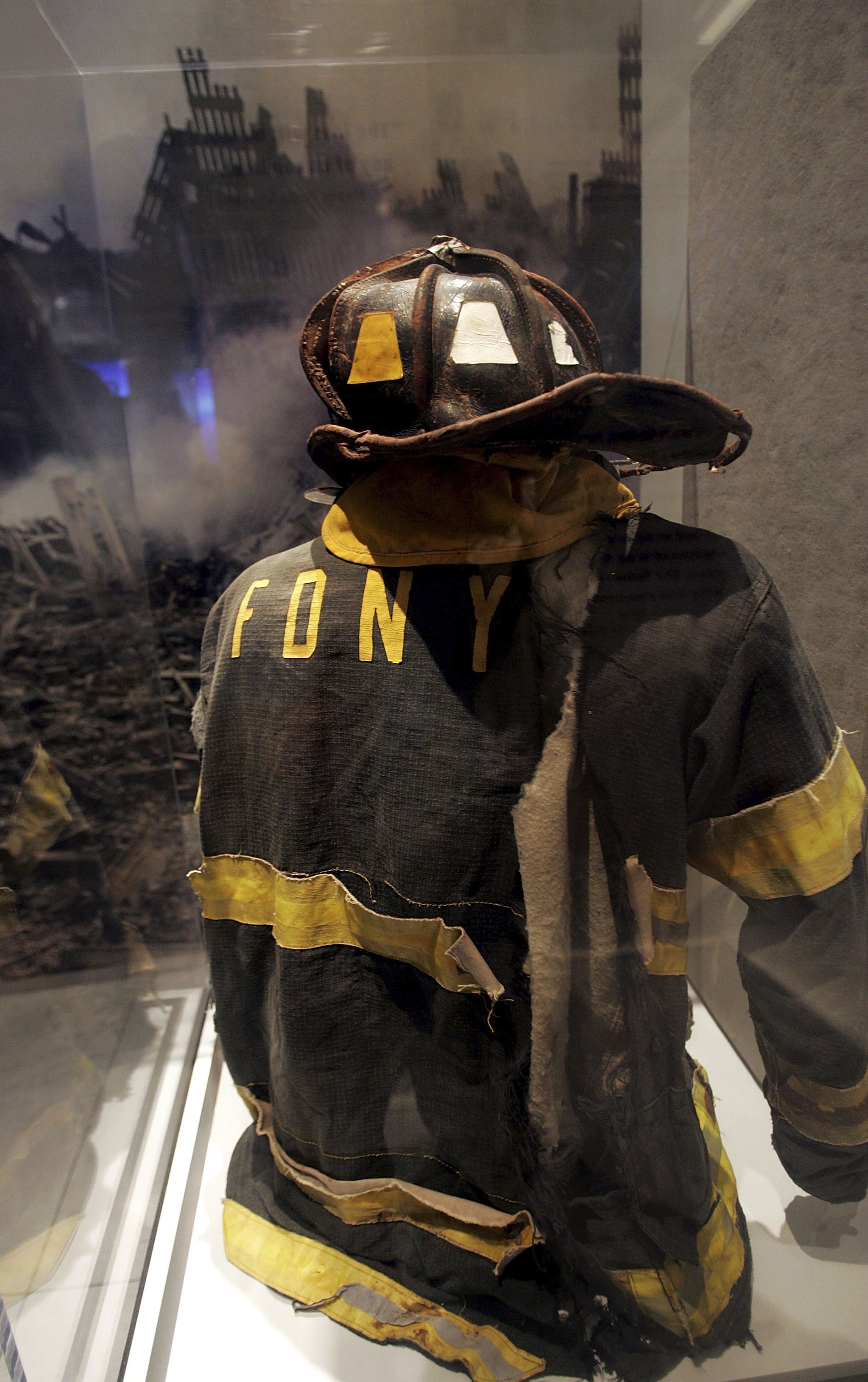 Fire gear of deceased firefighter John Ielpi 