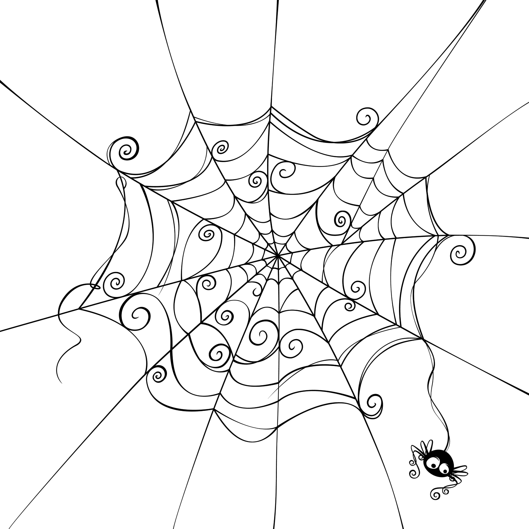 Halloween spider drawing 
