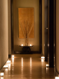 The soft atmosphere at Mezzanine Spa 