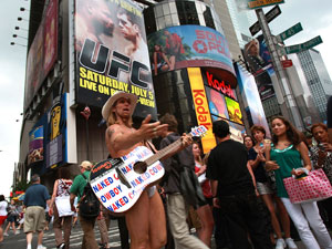 Naked Cowboy at Times Square 