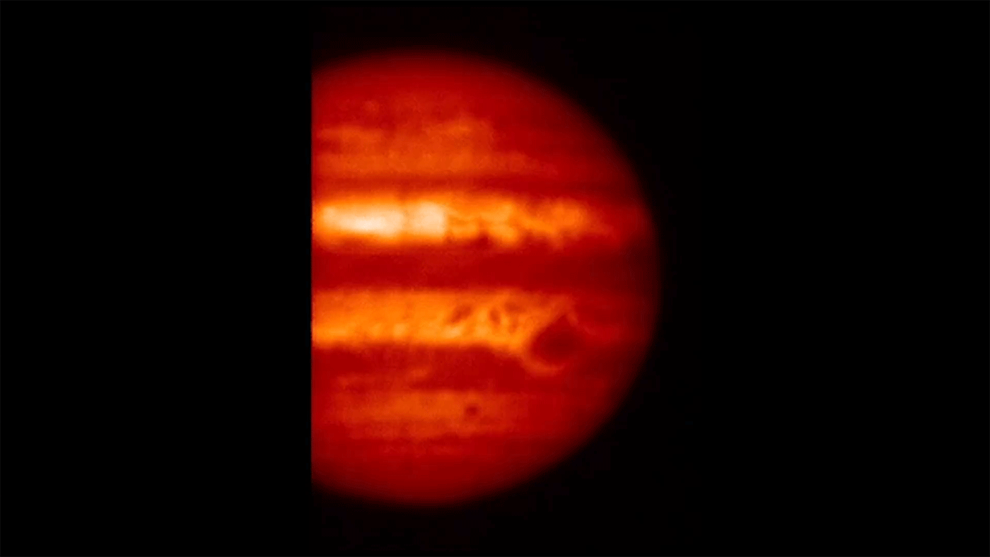 Rotating Jupiter With Great Red Spot 