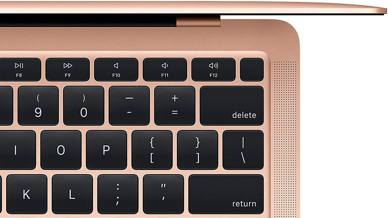 Apple Macbook Air in Rose Gold keyboard shot 