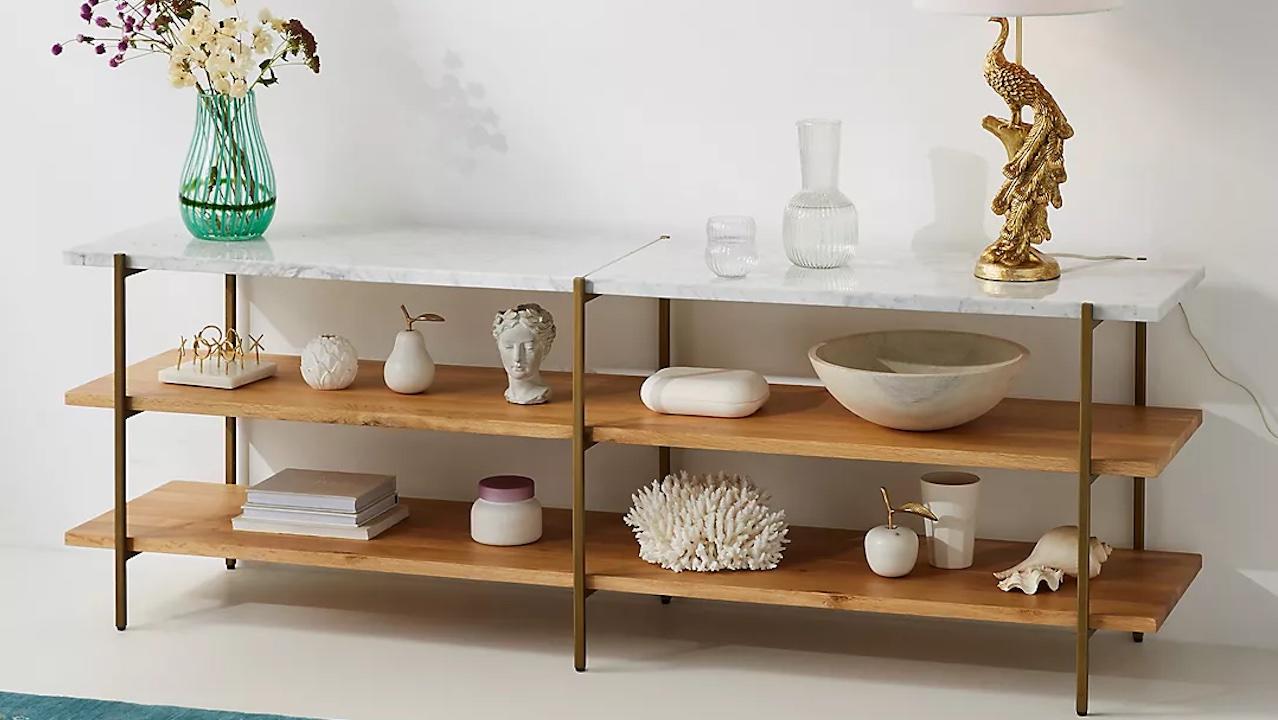 Anthropologie Maya Open Shelf Console 