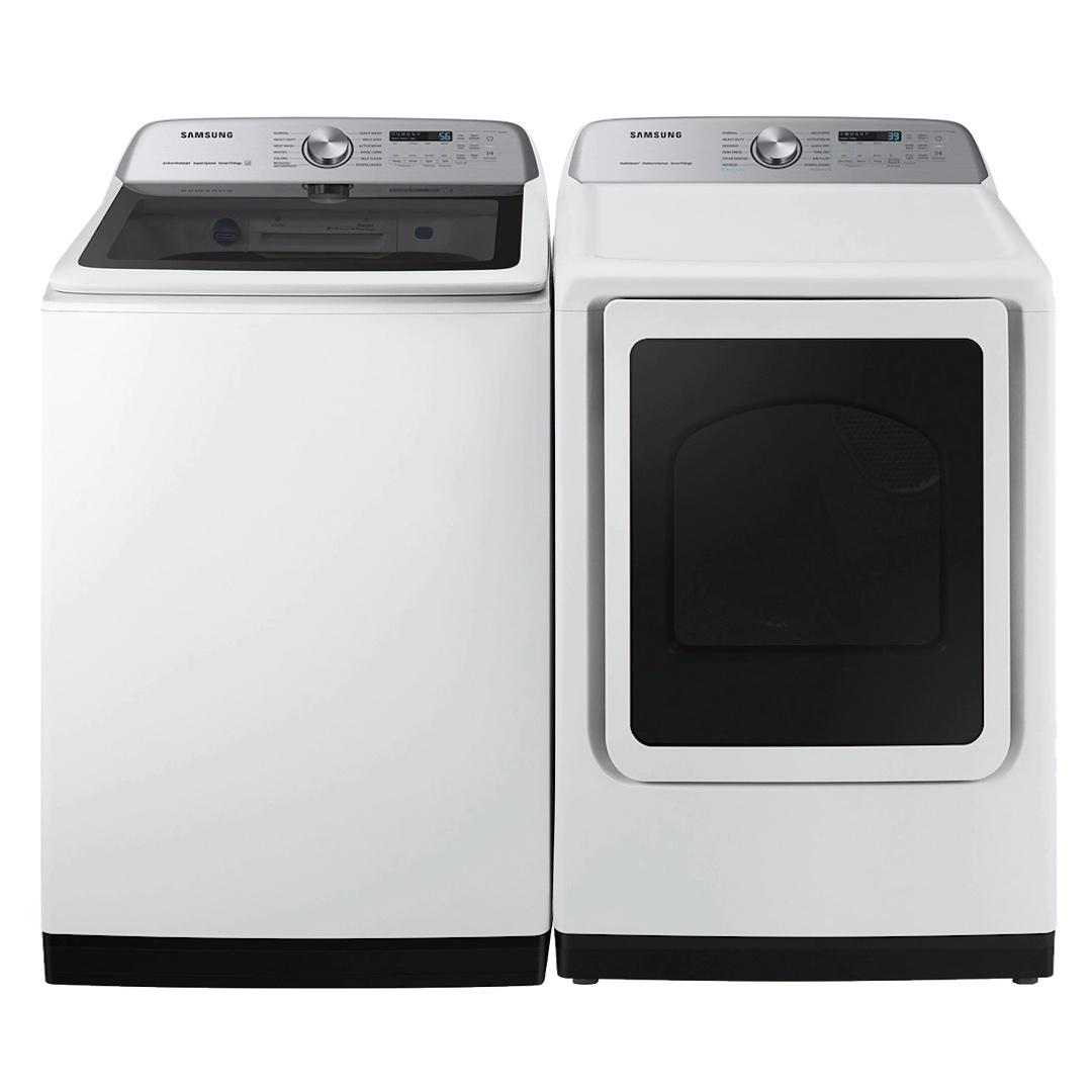 Smart Top Load Super Speed Wash Washer and Smart Steam Sanitize+ Electric Dryer 