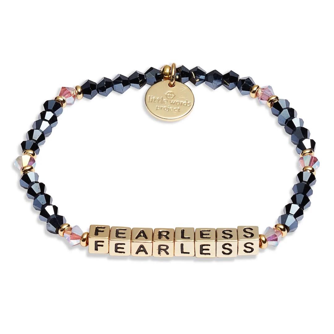 Little Words Project Fearless Beaded Stretch Bracelet 