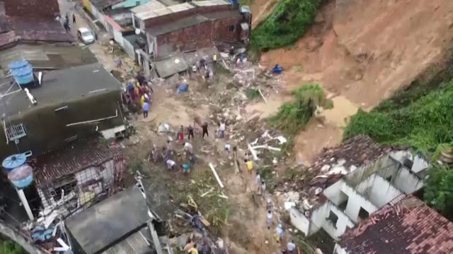 Girl rescued after 16 hours under mud amid deadly storms in Brazil
