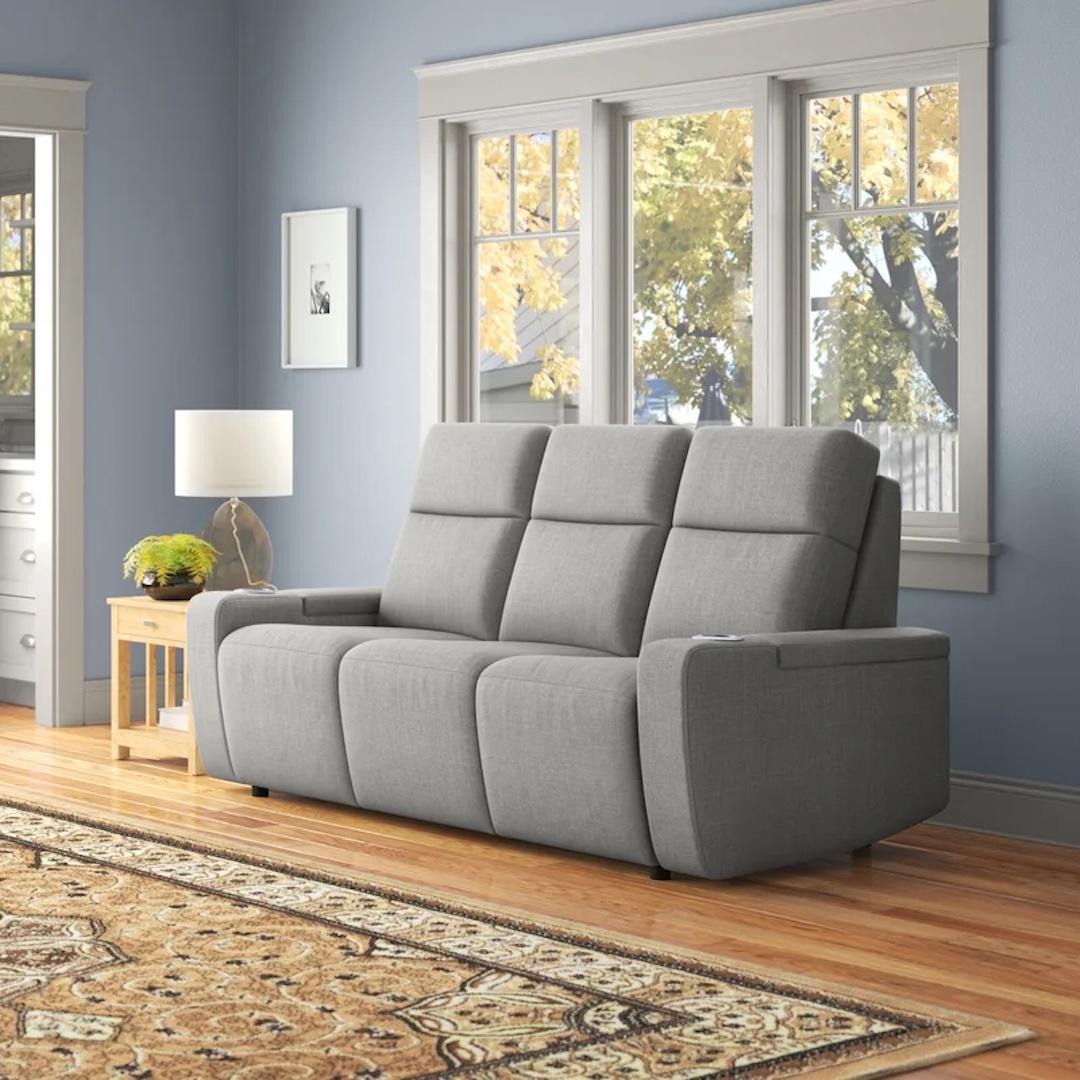 Monge Round Arm Reclining Sofa 