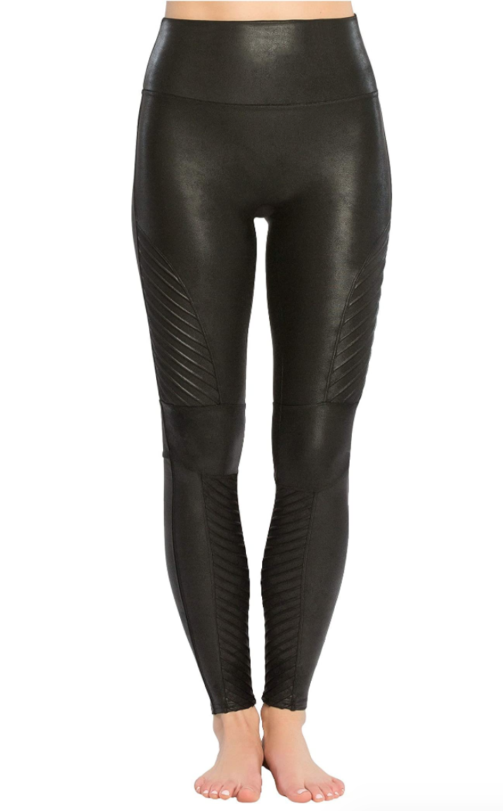 Spanx faux leather moto leggings 