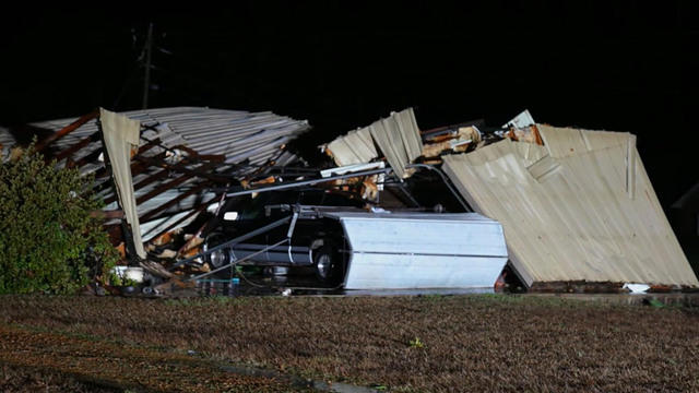 Tornadoes, large hail and damaging winds hit the South