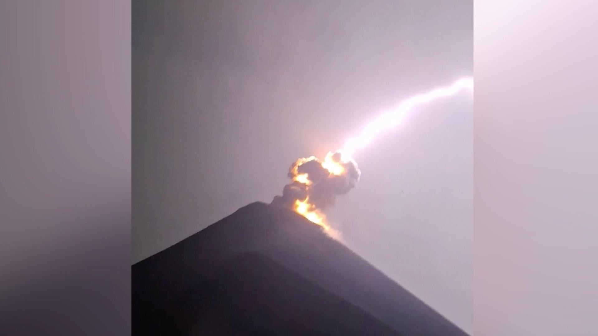 Dramatic photos show lava spewing from Fuego volcano in Guatemala