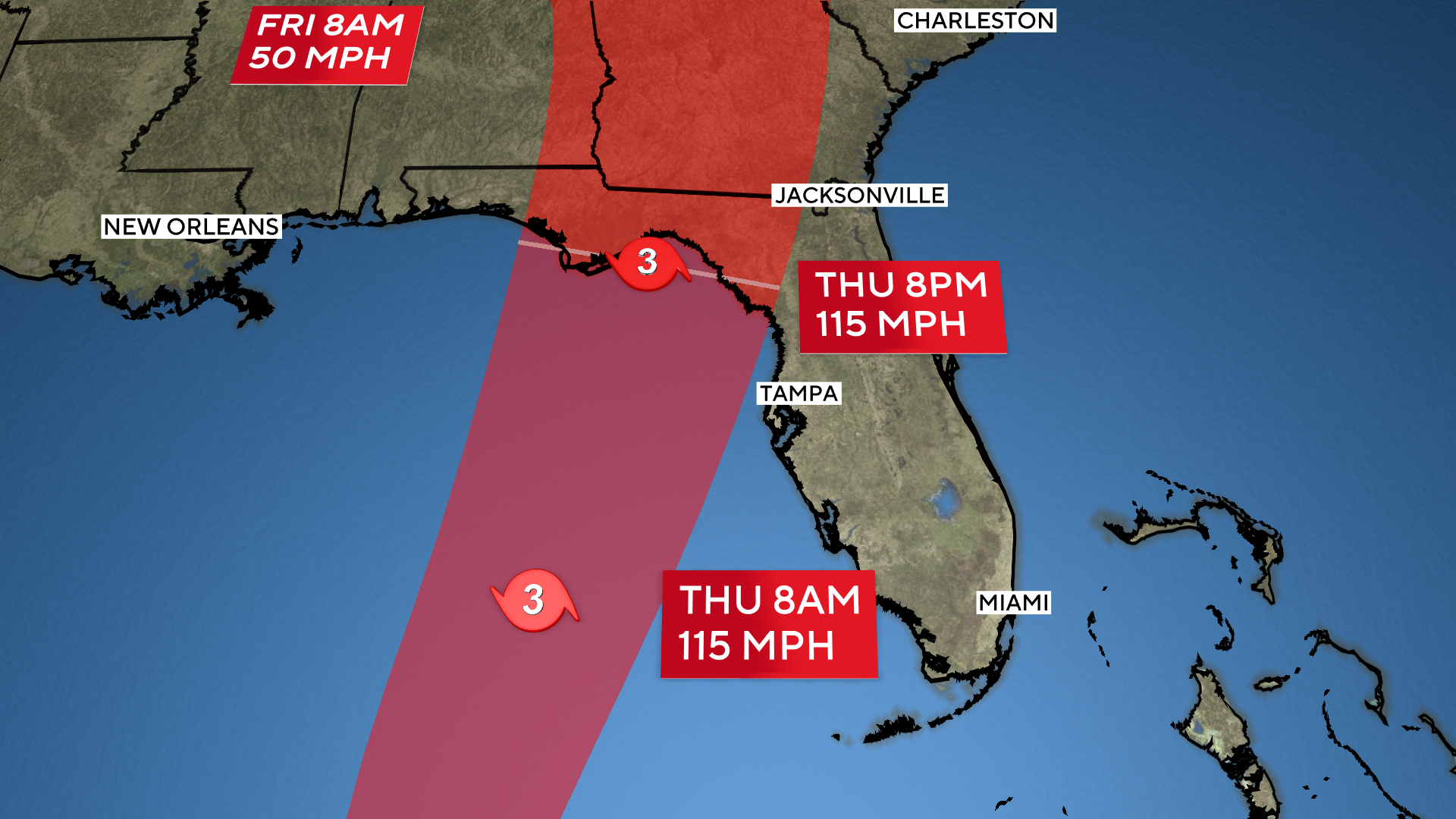 La costa oeste de Florida probablemente será la más afectada por el huracán Helene, según las previsiones del Centro Nacional de Huracanes. 