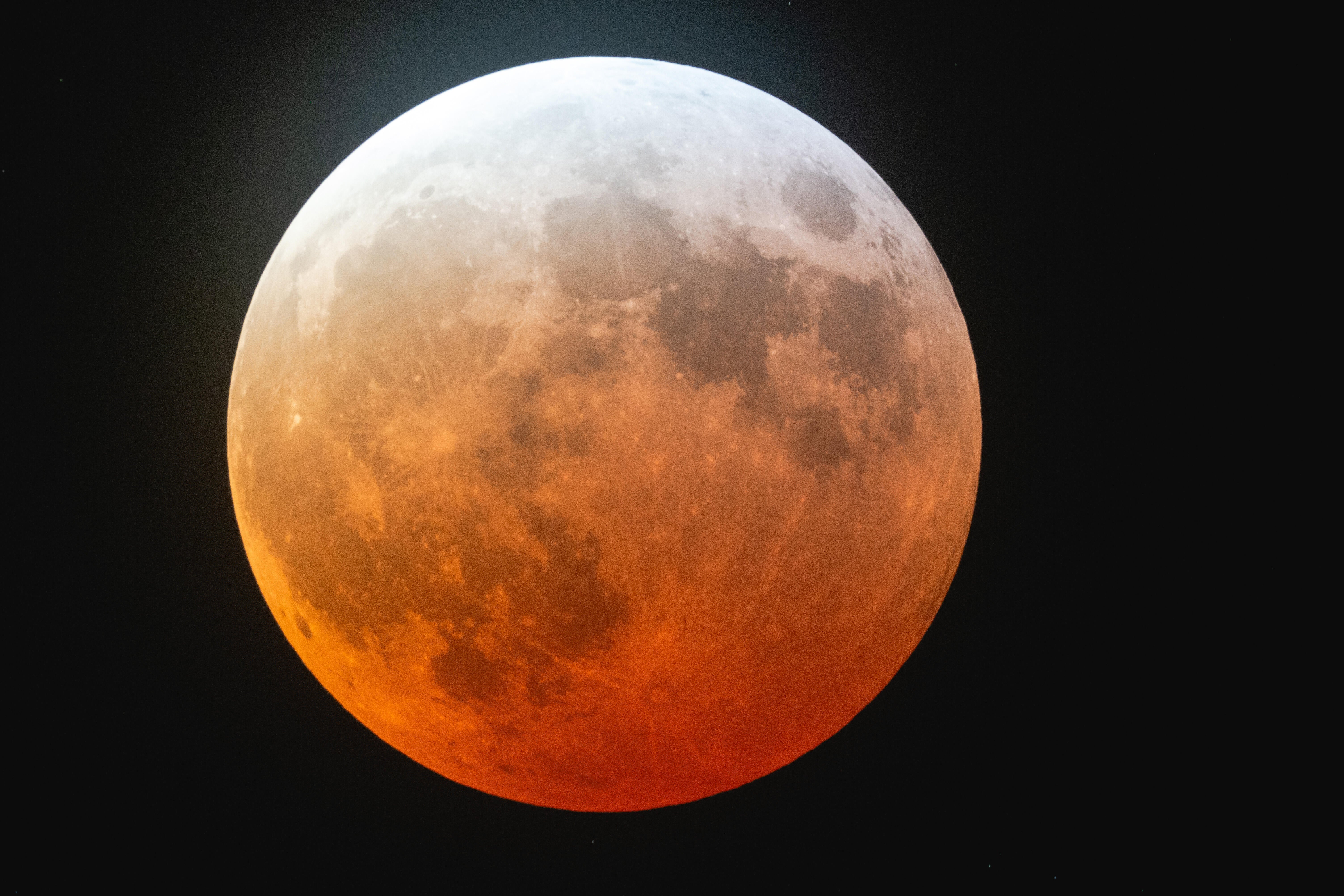 Blood Worm Moon seen above Austin, Texas