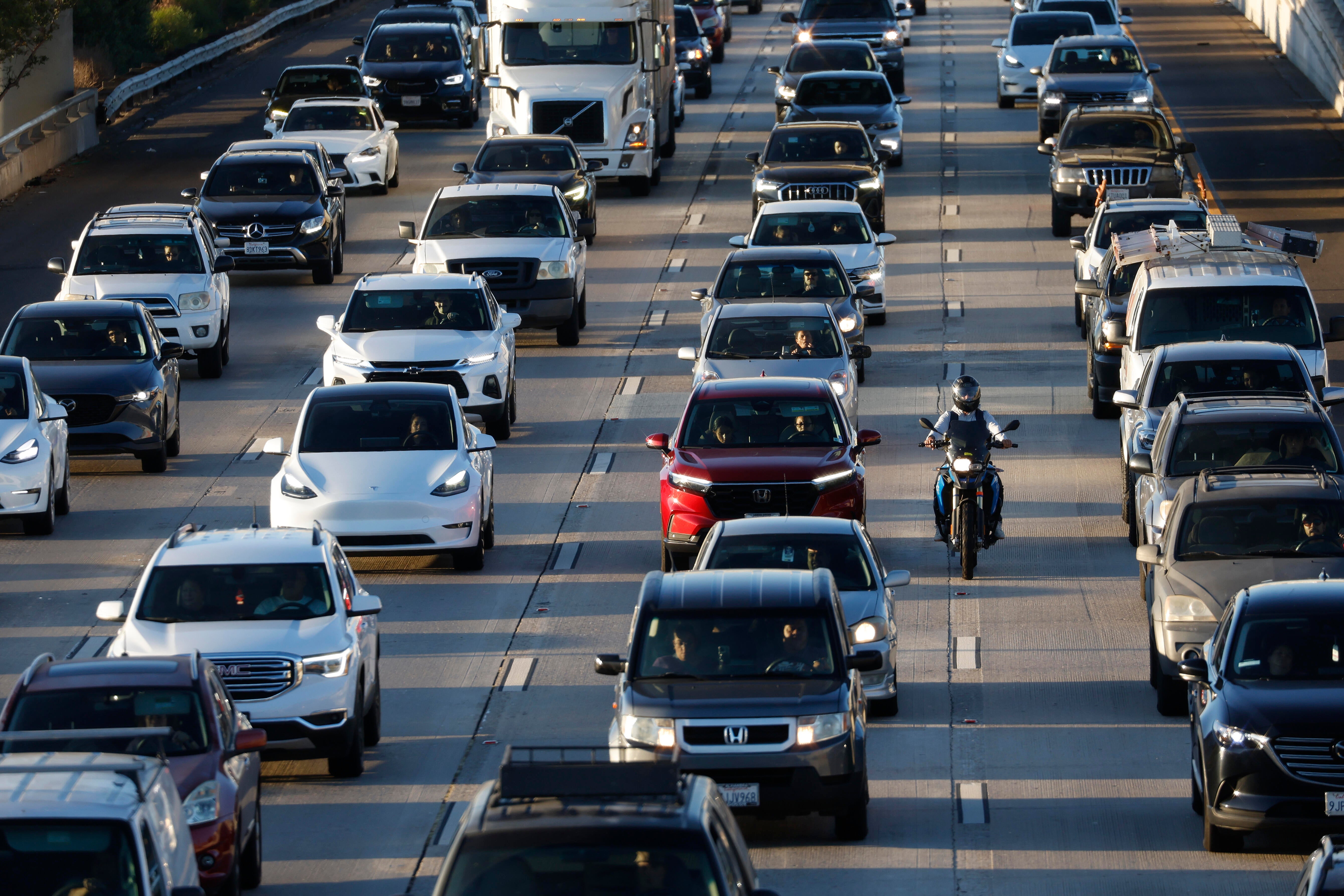 Downtown San Diego Traffic On Interstate 5 