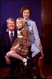 Jimmy and Rosalynn Carter with daughter Amy