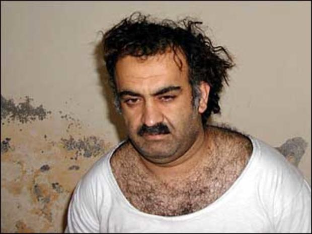 Khalid Shaikh Mohammed, the alleged Sept. 11 mastermind, is seen shortly after his capture during a raid in Pakistan on Saturday, March 1, 2003, in this photo obtained by the Associated Press. 