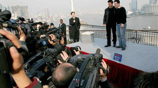 Filming in Shanghai 