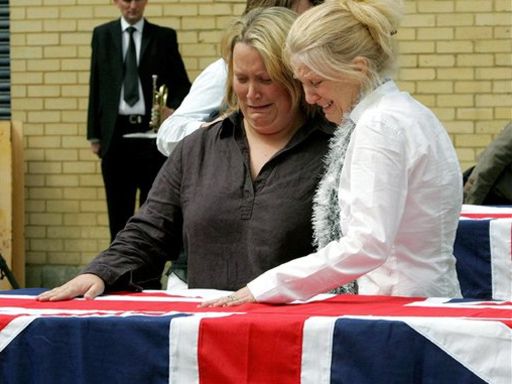 Linda Douglas, right, wife of journalist Paul Douglas 