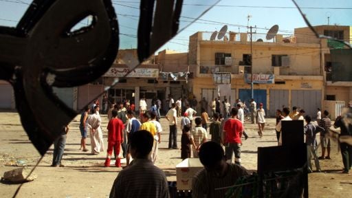 scene of a bomb explosion 