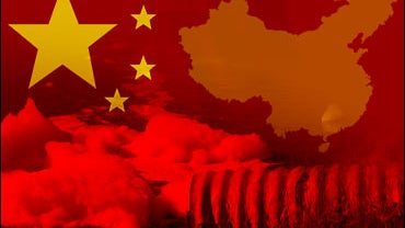 pollued river in china 