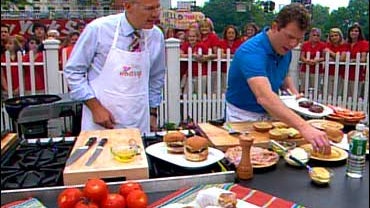 Flay, The Early Show co-anchor Harry Smith, best burger 