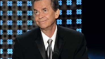 Dick Clark on stage at the Emmys on Aug. 27 