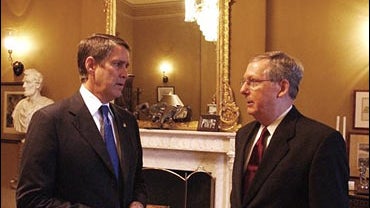 Senate Majority Leader Bill Frist and Senator Mitch McConnell 