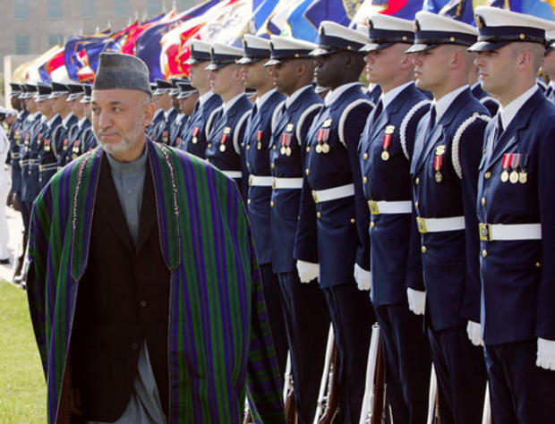 President Karzai At Pentagon 