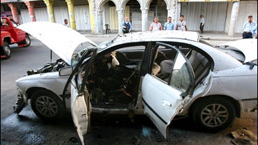 A Sarajevan talks on his mobile telephone in downtown Sarajevo 