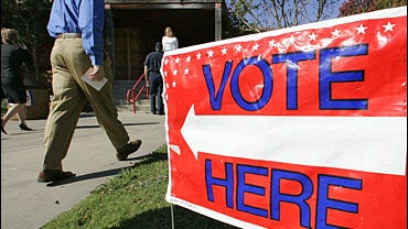 Denton County voters enter a polling location Tuesday, Nov. 7, 2006, in Argyle, Texas. 