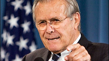 US Defense Secretary Donald Rumsfeld speaks during a briefing 26 October 2006 at the Pentagon in Washington, DC. 