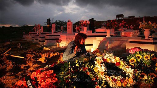 Grieving At Graveside 