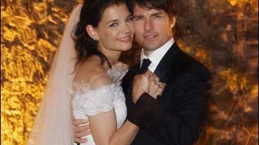 Tom Cruise and Katie Holmes wedding photo 