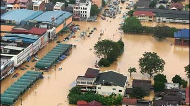 Segamat, johor, malaysia, flooding, railroad 
