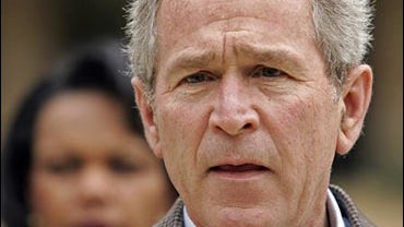President Bush in Crawford, Texas. 
