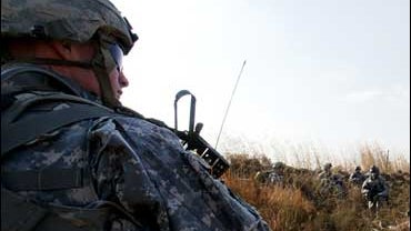 US troop on patrol in southern baghdad 