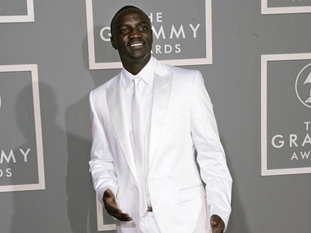 Akon arrives for the 49th Annual Grammy Awards 