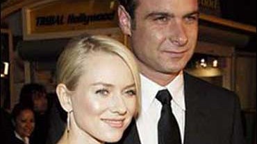 Australian actress Naomi Watts and boyfriend Liev Schreiber, seen here "The Painted Veil" premiere in Los Angeles Dec.13, 2006, are expecting their first child together. The news was released after the Academy Awards ceremony by Escada, which created Watt 