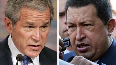 George W. Bush and Hugo Chavez 