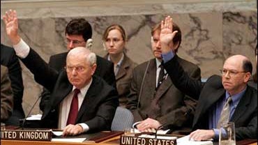 U.N. Security Council vote on sanction against Iran, March 24, 2007 