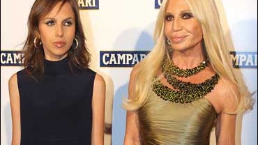 Allegra Beck and Donatella Versace 