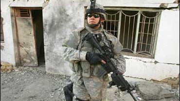 US soldier with the 1st Cavalry Brigade, Baghdad, Haifa Street 