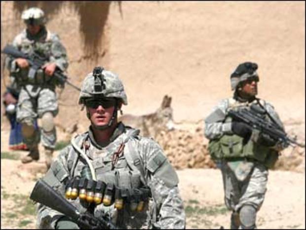 U.S. soldiers in southeastern Afghanistan 