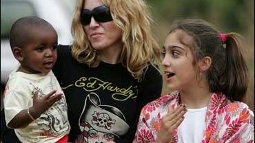 Madonna, David Banda and Lourdes 