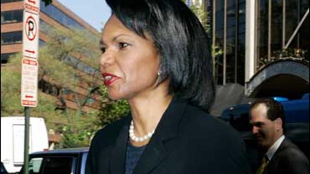 Secretary of State Condoleezza Rice, CBS studio, Washington, April 29, 2007 