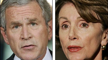President Bush and Nancy Pelosi 