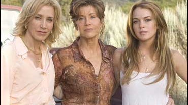 Felicity Huffman, Jane Fonda, and Lindsay Lohan 