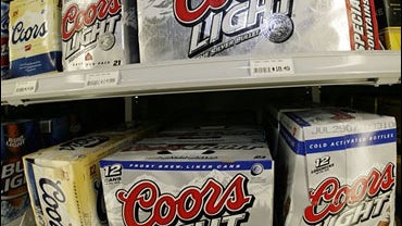 Twelve packs and 18 packs of Coors Light and Coors beer 